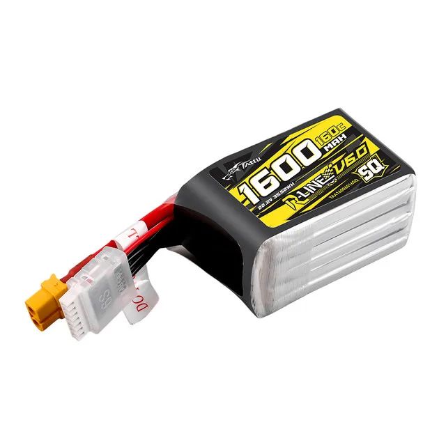 Tattu R-Line Version V6.0 SQ 6S1P 22.2V 1600mAh 160C XT60 Lipo battery
