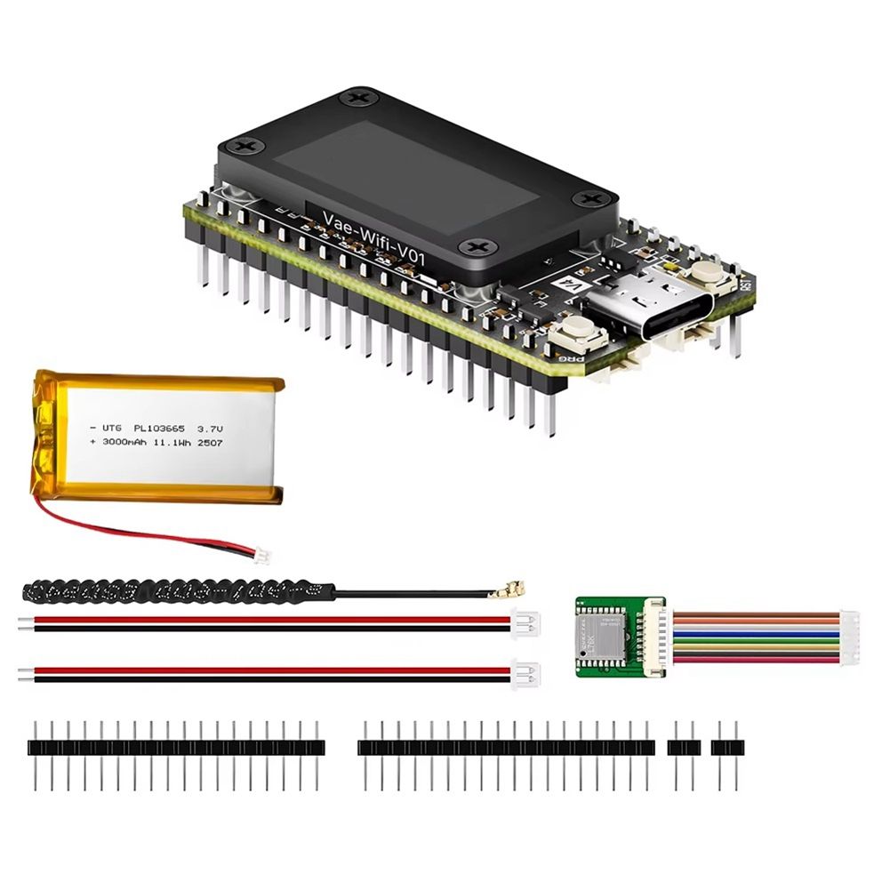 SX1262WiFiLoRa32V4MeshtasticDev-BoardSetSoftAntennaBLELowPowerСАккумулятором3000МАчИGPS-Модулем
