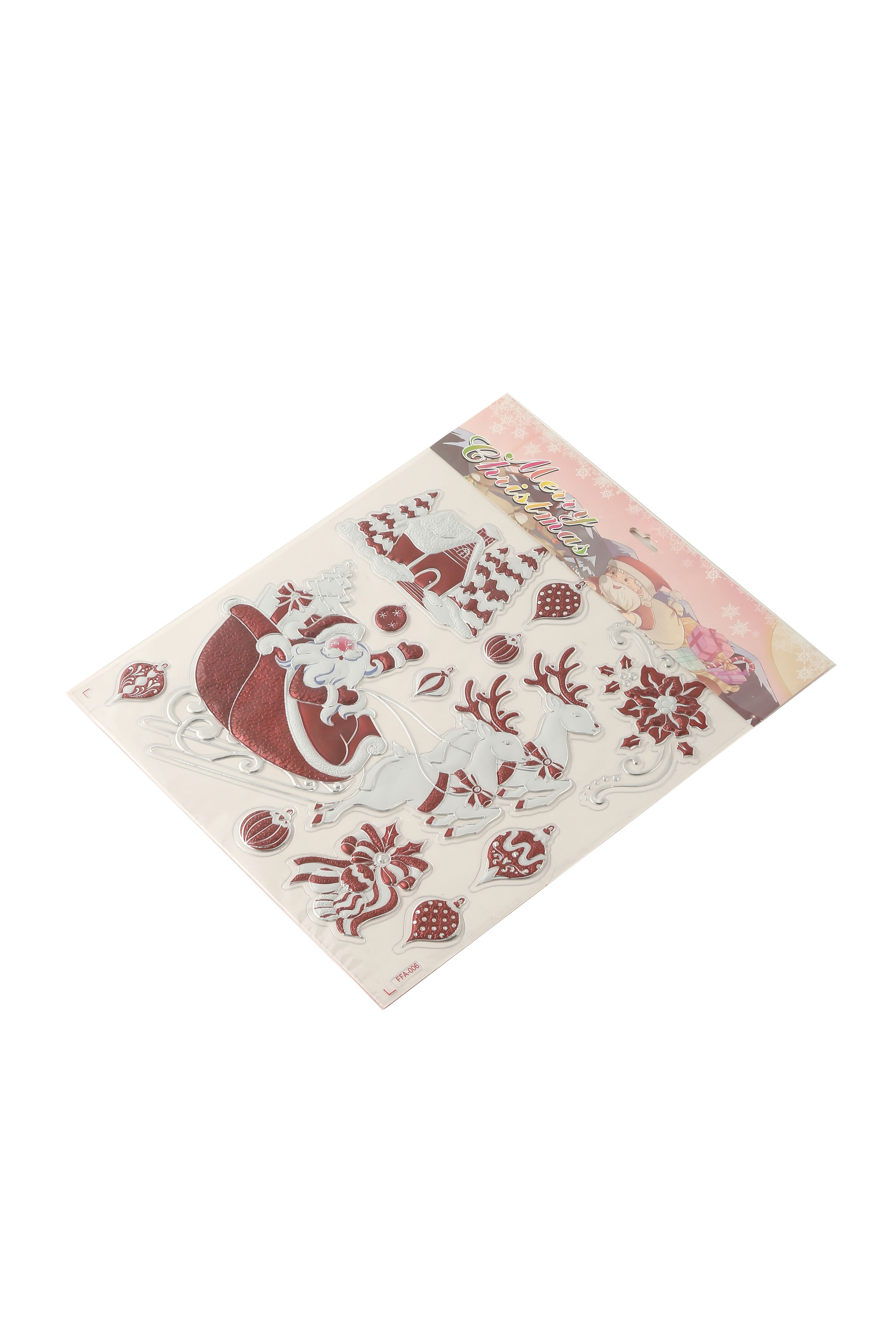 Новогодние наклейки Санта-Клаус Красный 37x31CM Китай
