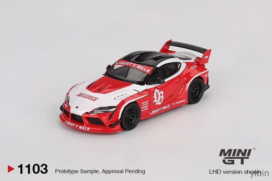 Машинка MINI GT MODEL 1:64 #1103 Toyota GR Supra LBWK red Die-cast ...