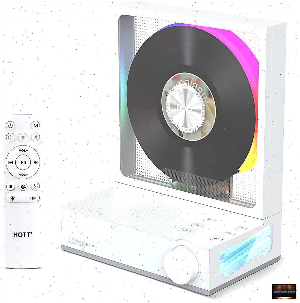 Micro Cd Портативный CD-плеер HOTT C229 с Bluetooth 5.3 и HiFi-колонками ...