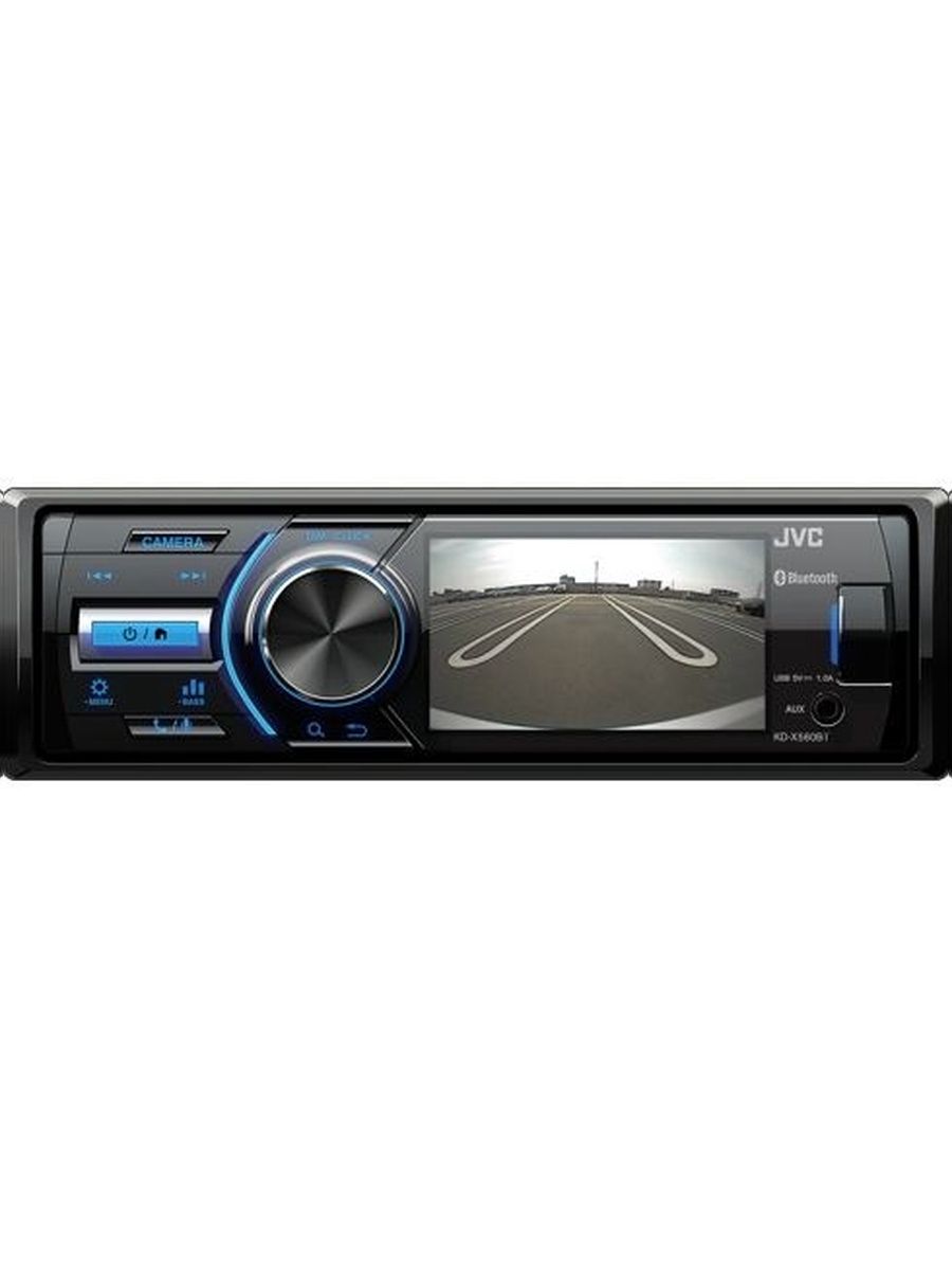 JVC Проигрыватель KD-X560BT DSP Bluetooth, 180 Вт, Монохромный(LCD)