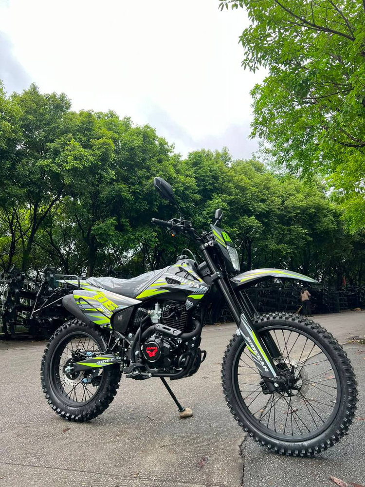 Мотоцикл Sidecar 06 воздушное охлаждение 175FMM механика 5 скоростей Эндуро Кросс зелёный #1