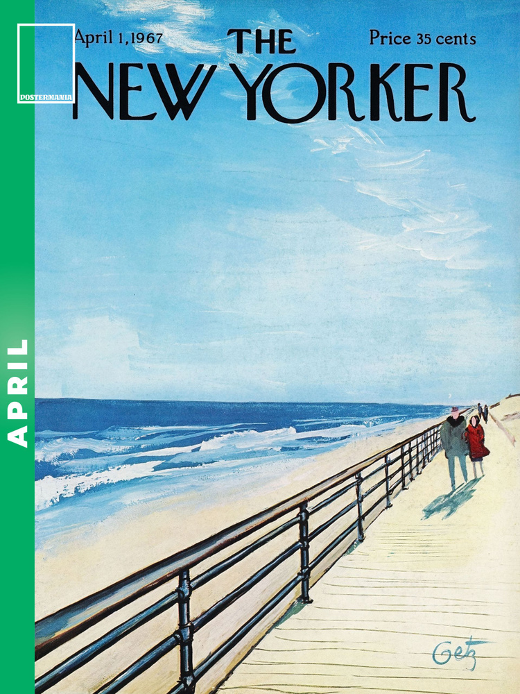 Постермания Постер "The New Yorker Весна Апрель 1967", 90х60 см #1