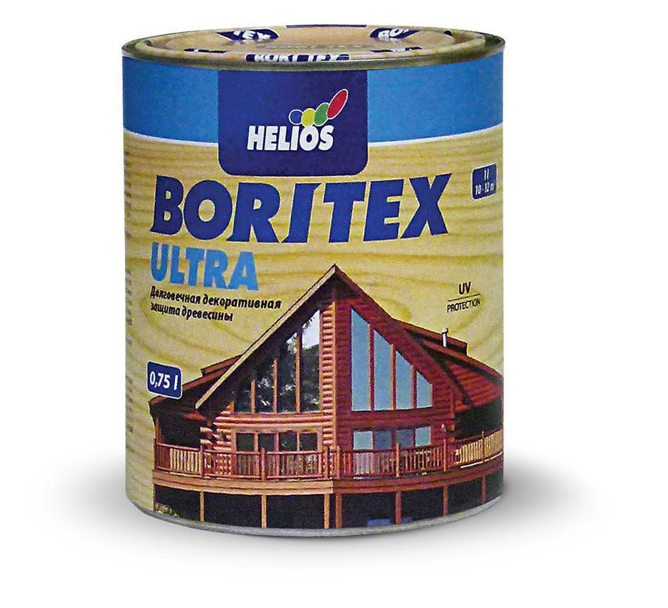 Boritex Ultra/Боритекс Ультра, 0.75л ,Цвет №10 Каштан, декоративное лазурное покрытие  #1