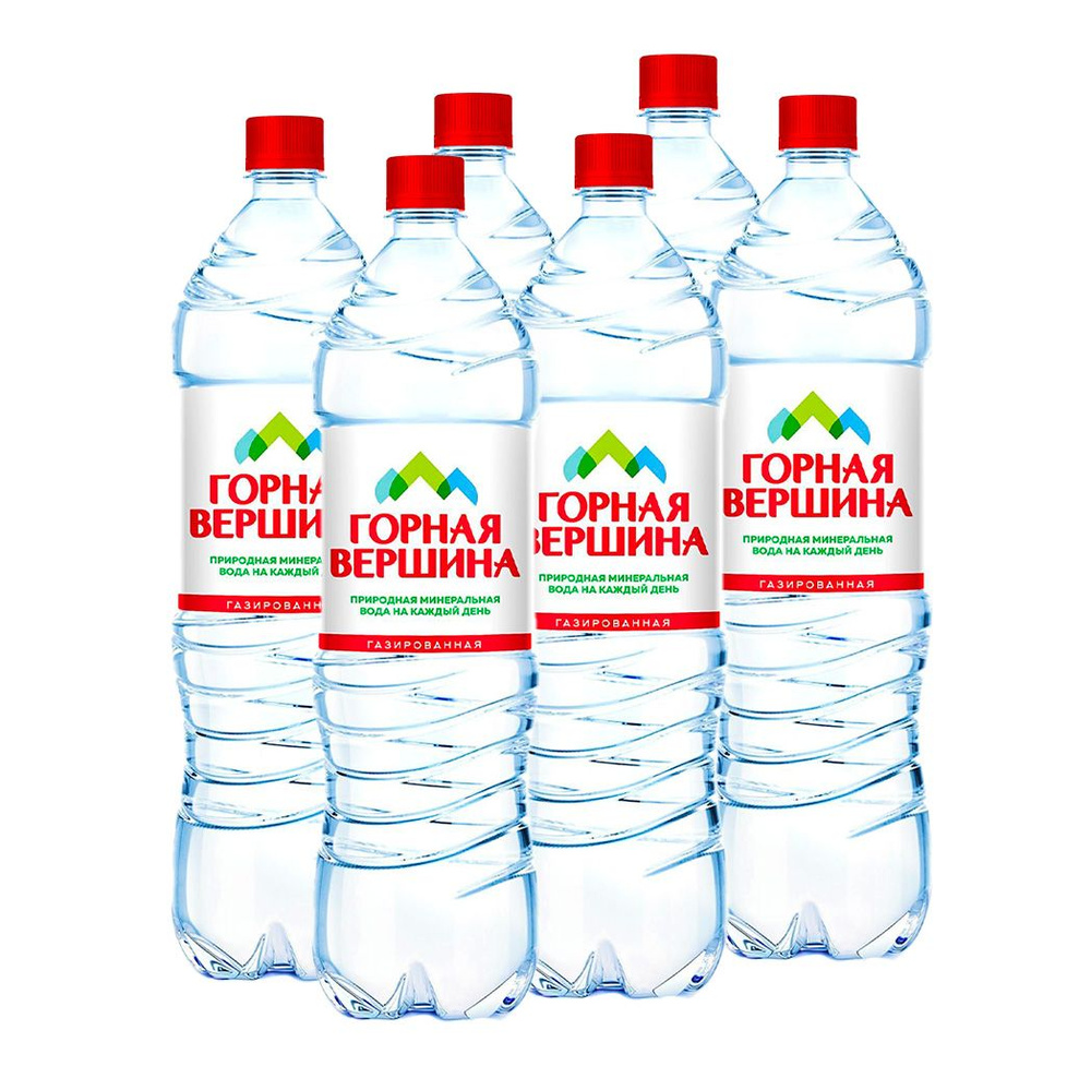 Вода Минеральная Горная вершина Газированная 1500мл. 6шт - купить с ...