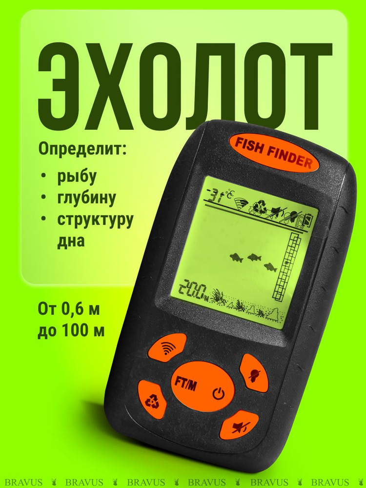 Эхолот для зимней и летней рыбалки подводный сонар датчик - купить с ...