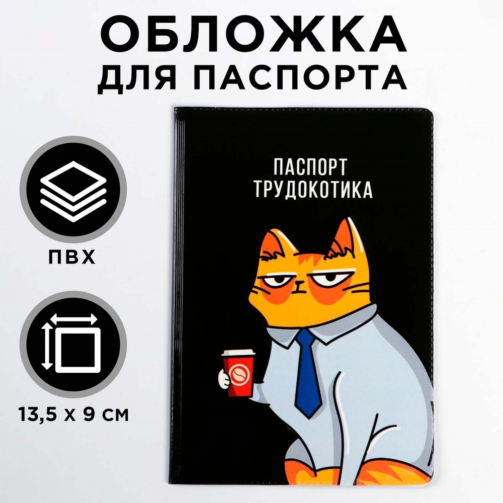 Обложка на паспорт Котик #1