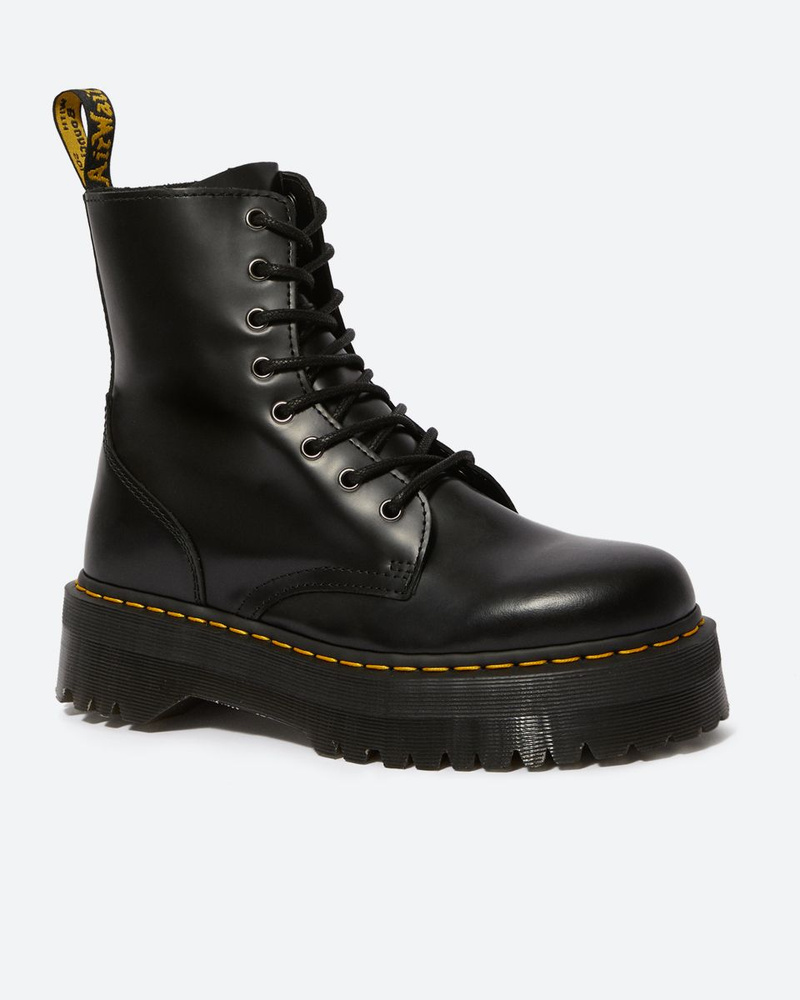 Ботинки Dr. Martens Jadon Jadon Black Polished Smooth - купить с доставкой  по выгодным ценам в интернет-магазине OZON (202877971)