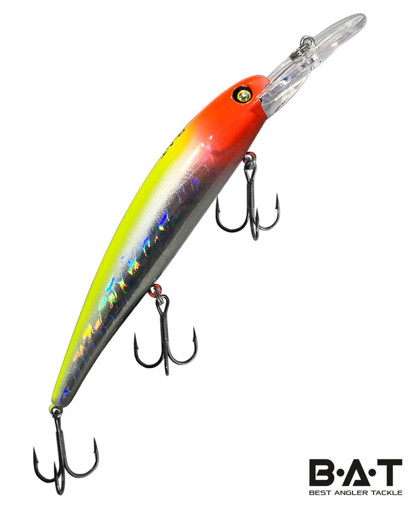 Троллинговый воблер BAT Hachiro (V) 120 mm; 19 g; 3.5-4 m/Bandit Walley/ для ловли судака и щуки  #1