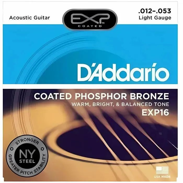 Струны для акустической гитары металлические D'Addario EXP16 #1