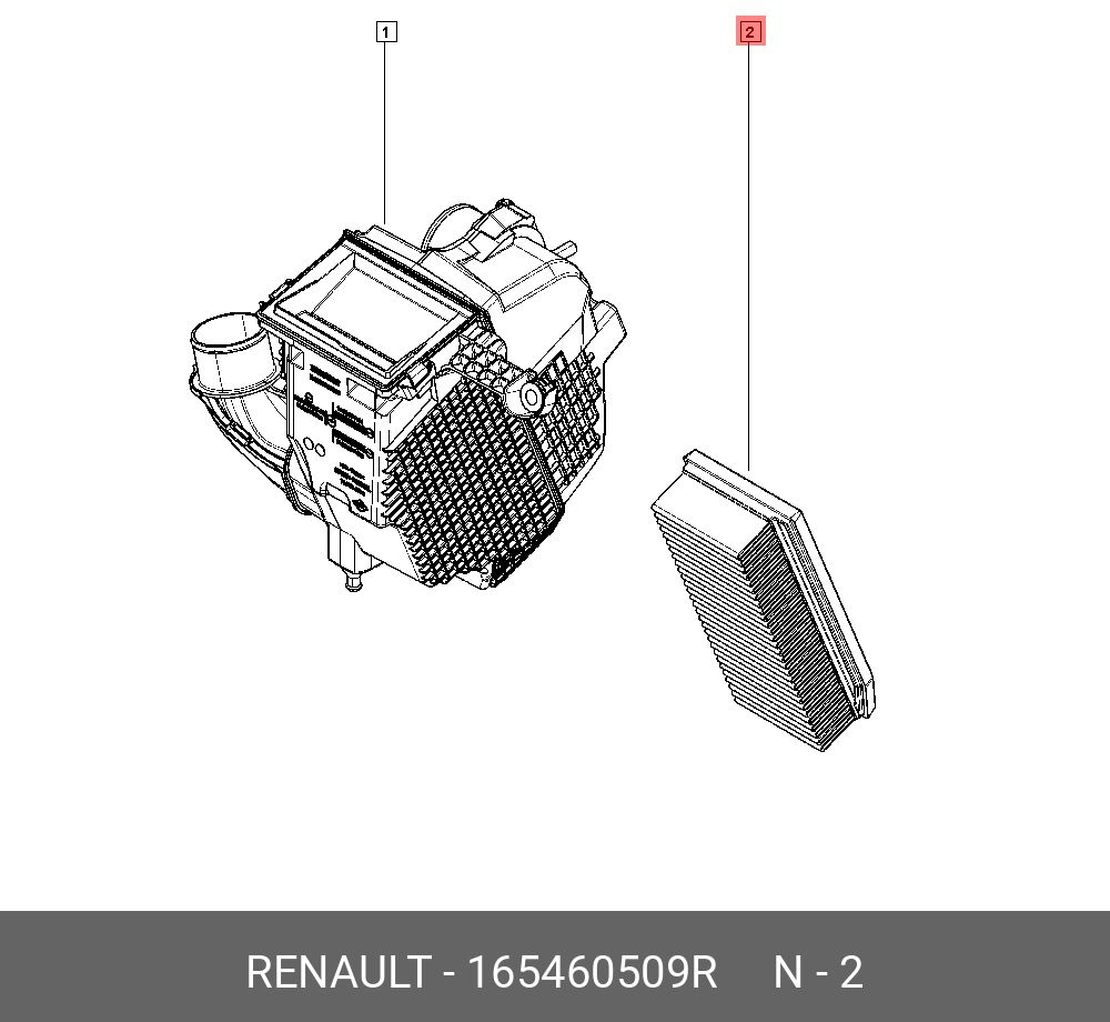 Renault Фильтр воздушный арт. 16 54 605 09R, 1 шт. #1