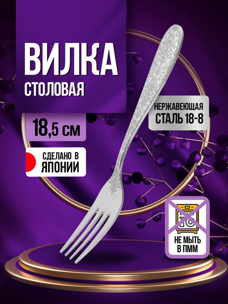 Вилка столовая 18,5х2,5х0,2 см - купить с доставкой по выгодным ценам в ...