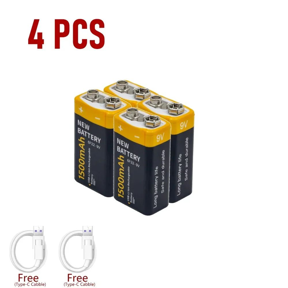 Батарейка Крона (6F22, 1604D), Li-ion тип, 4 шт - купить с доставкой по ...