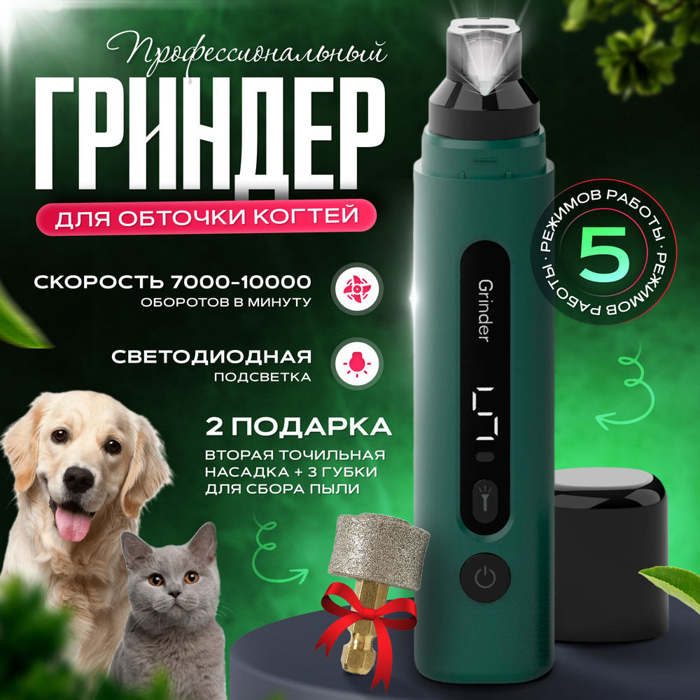 Гриндер для когтей собак и кошек с подсветкой, Электрический ...