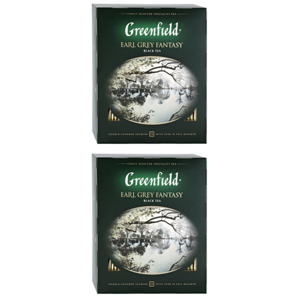 Чай черный Greenfield Earl Grey Fantasy 100 пакетиков 2 штуки #1