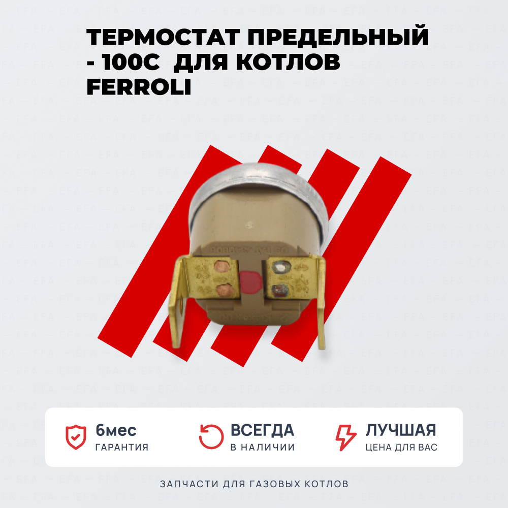Запчасти и аксессуары для котлов Ferroli Термостат предохранительный ...