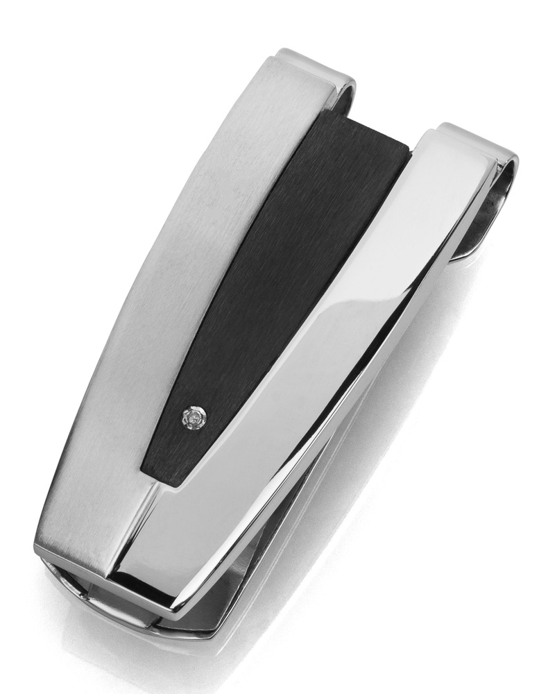 Зажим для денег Colibri OF LONDON Solitaire Stainless Steel Black ...