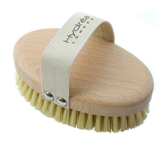 Жесткая массажная щетка для сухого массажа с натуральной щетиной из ...