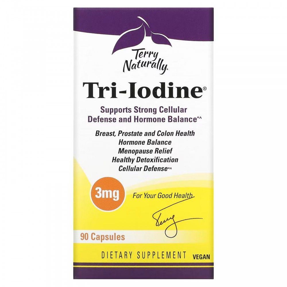 Terry Naturally, Tri-Iodine, 3 мг, 90 капсул #1