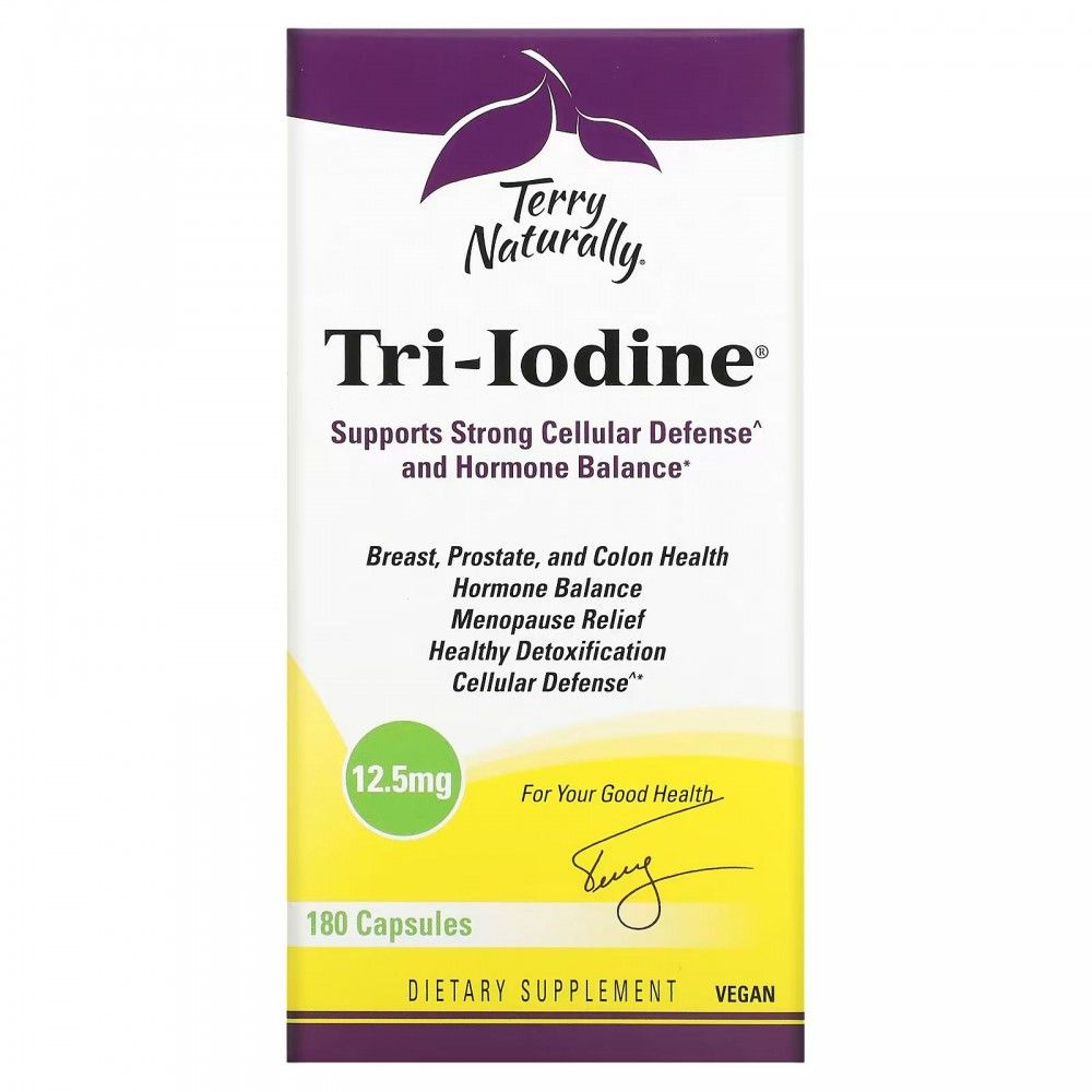 Terry Naturally, Tri-Iodine, 12,5 мг, 180 капсул #1