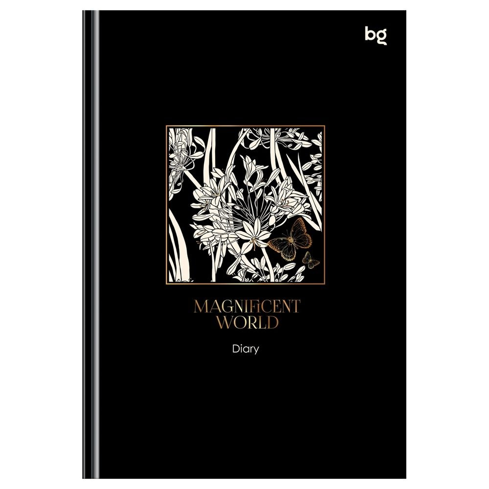 Ежедневник недатированный BG А5 136 листов, 7БЦ "Magnificent world. Dark", глянцевая ламинация (ЕН5т136_59368) #1