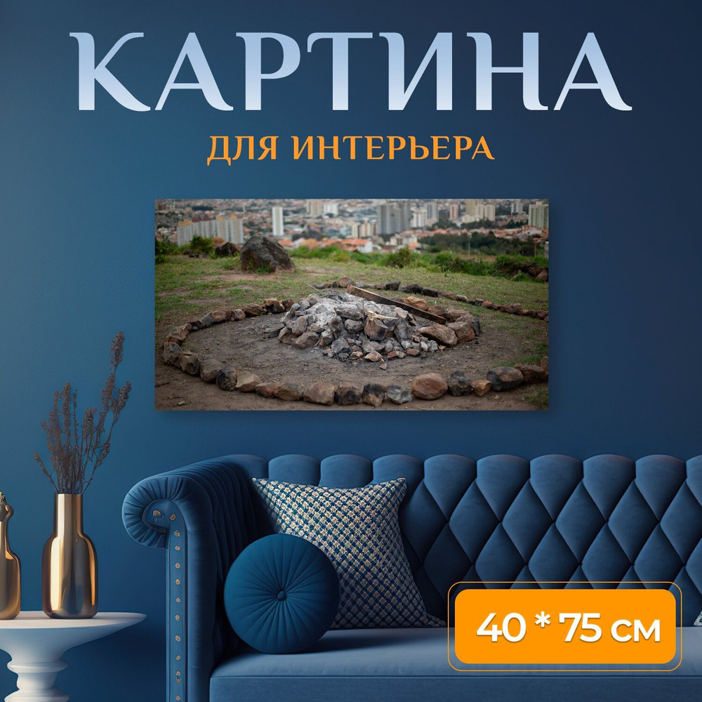 LotsPrints Картина "Город, камень, круг 34" 40x75 см #1