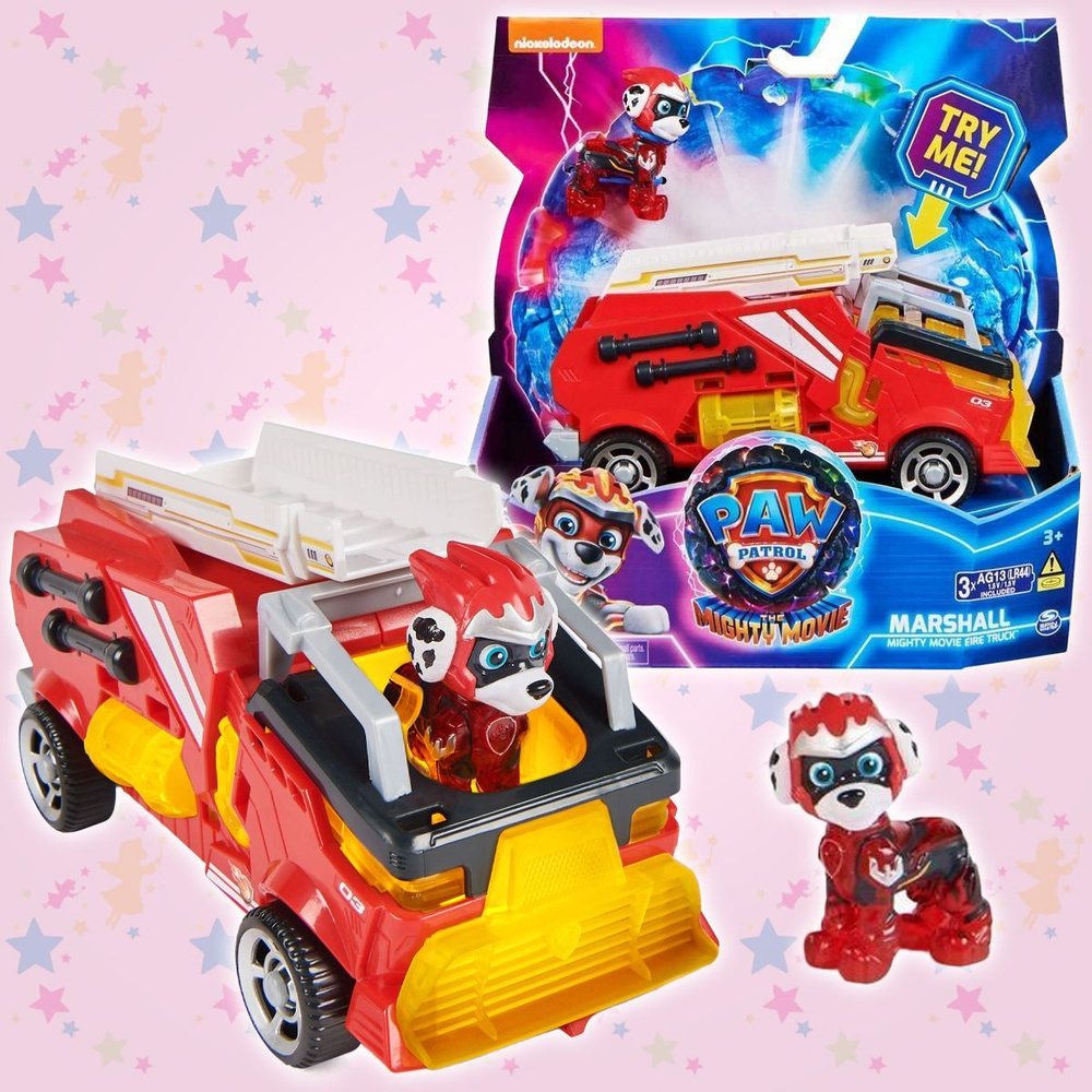 Игрушка Щенячий Патруль Маршал и пожарная машина PAW Patrol, звук, свет