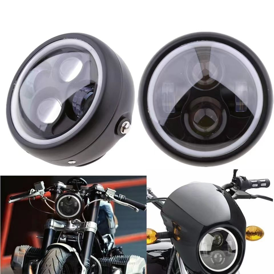 6.5 дюймов Фара для мотоцикла круглая Универсальная светодиодная ...