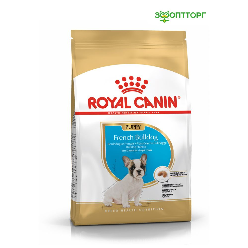 Сухой корм Royal Canin French Bulldog Puppy для щенков породы французский бульдог, с курицей, 10 кг  #1