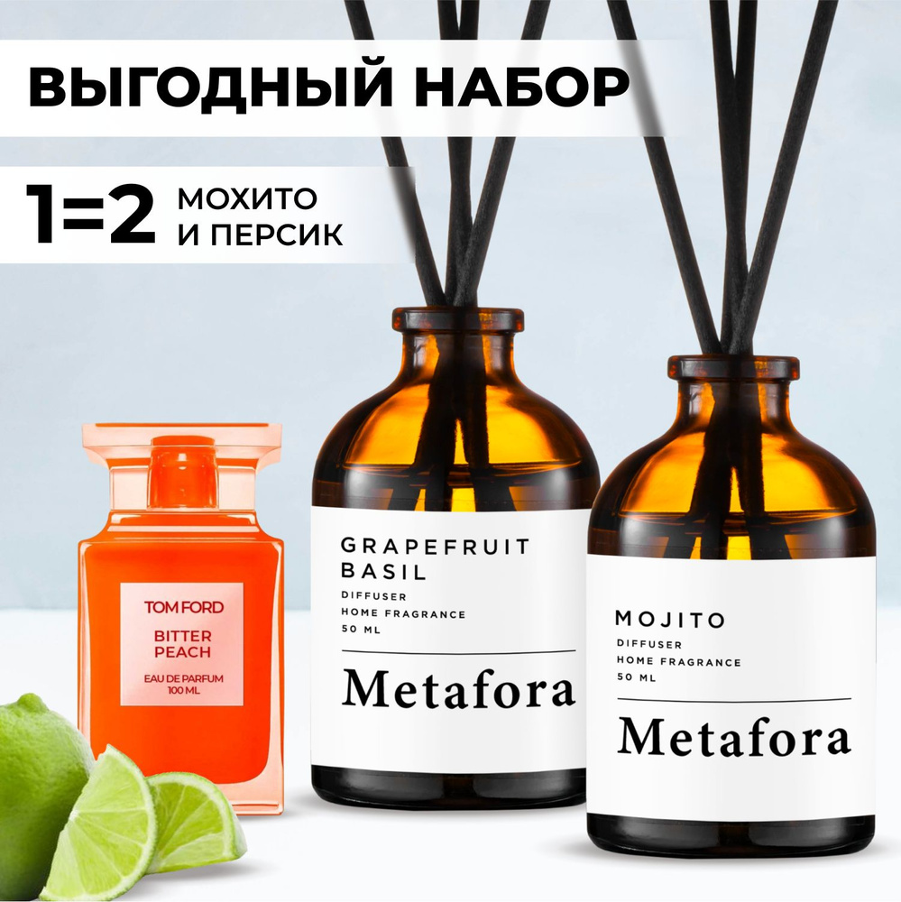 Ароматический диффузор Metafora, Жидкий, Мохито, Персик купить по доступной  цене с доставкой в интернет-магазине OZON (1500155528)