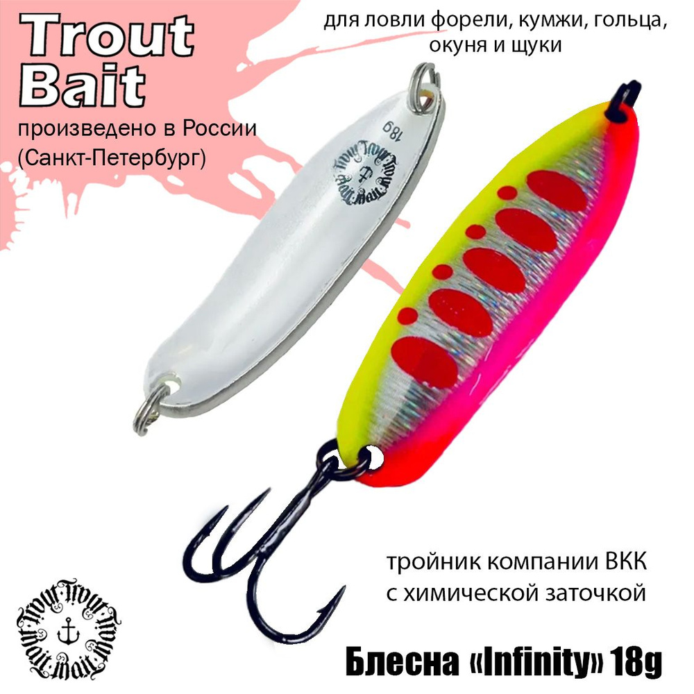 Блесна для рыбалки колеблющаяся , колебалка Infinity ( Японский Angler'z System Bux ) 18 g цвет 577 на #1