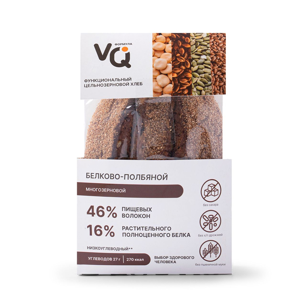 Хлеб без глютена белково-полбяной многозерновой, ZbreadD/VQ формула, 290 г/Здоровое питание  #1