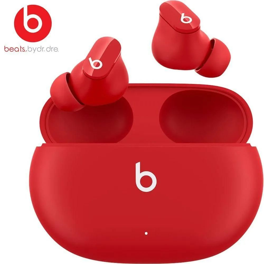 Beats studio3 Наушники беспроводные с микрофоном Beats Studio Buds, Bluetooth, USB Type-C, красный  #1