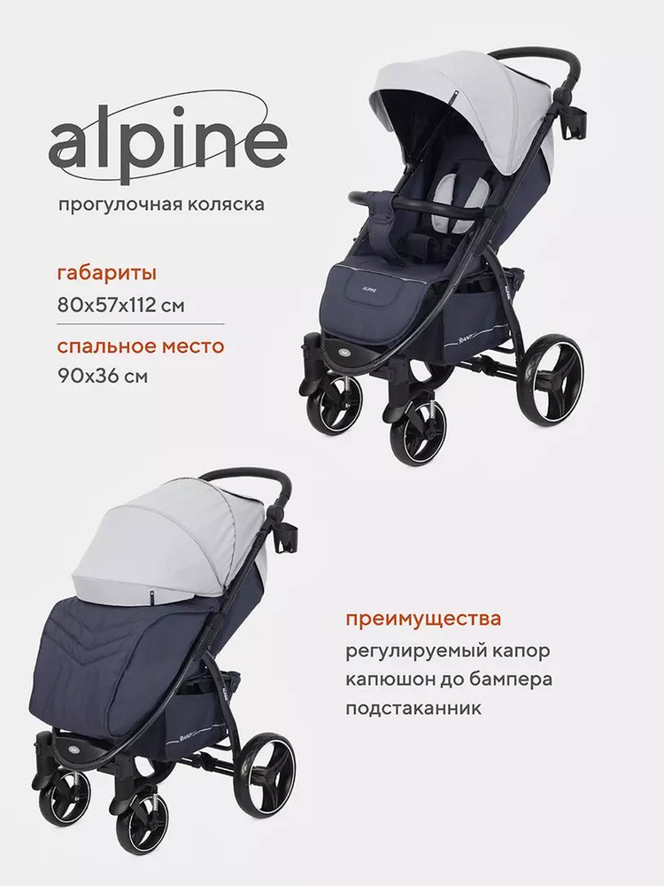 Коляска прогулочная Rant Basic ALPINE серый #1