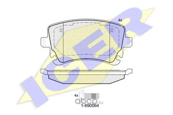 Колодки тормозные ICER 181674204 - купить по низким ценам в интернет ...