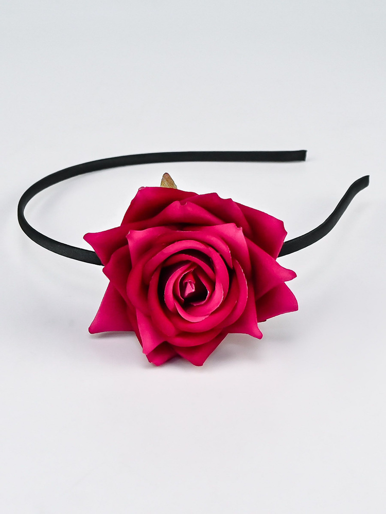 Женский ободок для волос с цветком розой, обруч аксессуар на голову для ...