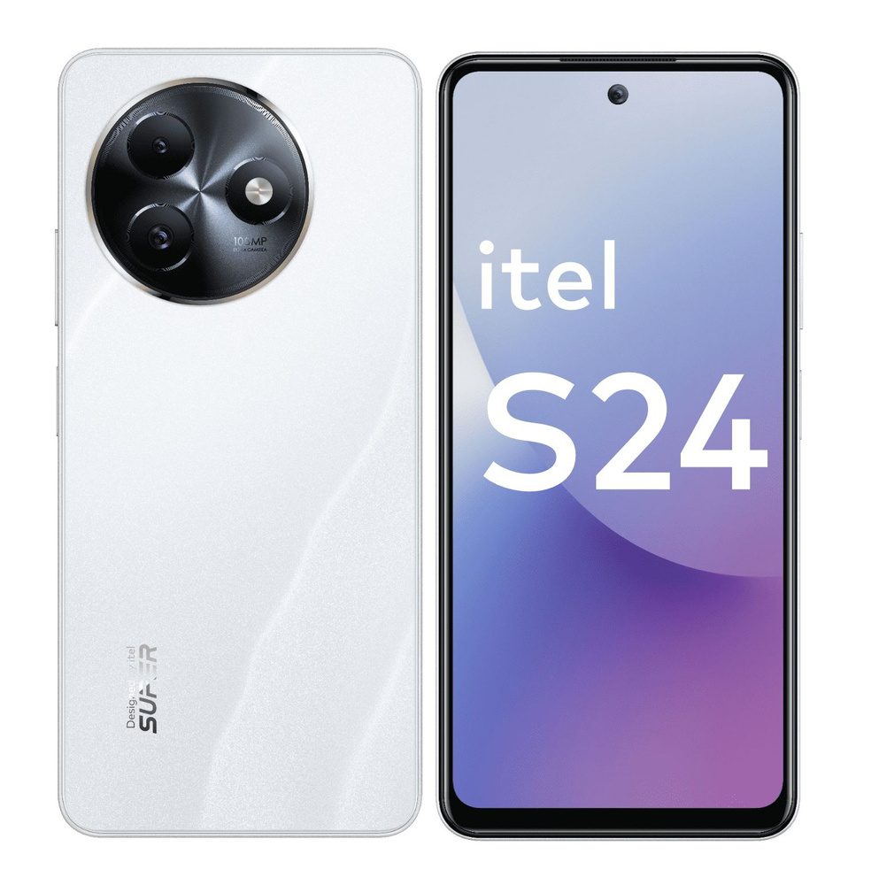 ITEL Смартфон ITEL S24 Ростест (EAC) 8/256 ГБ, белый