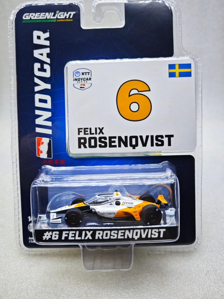 Машинка 1/64 Greenlight Car model NTT Indy Series -#6 Felix Rosenqvist #1