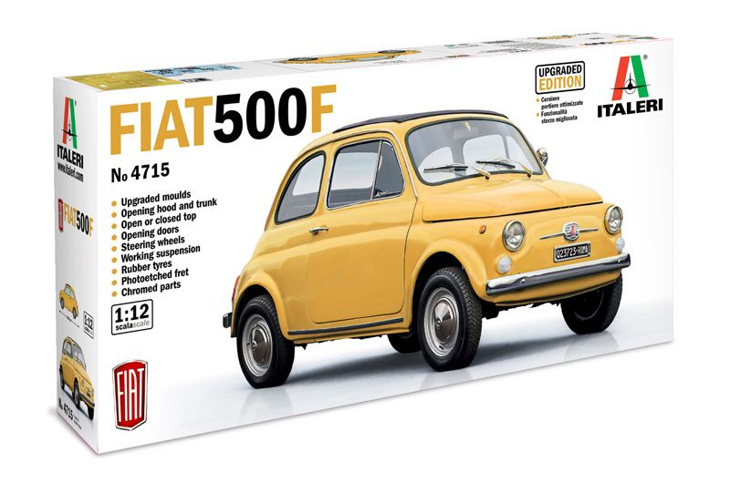 4715 ITALERI Fiat 500 F Upgraded Edition сборная модель автомобиля масштаб 1/12  #1