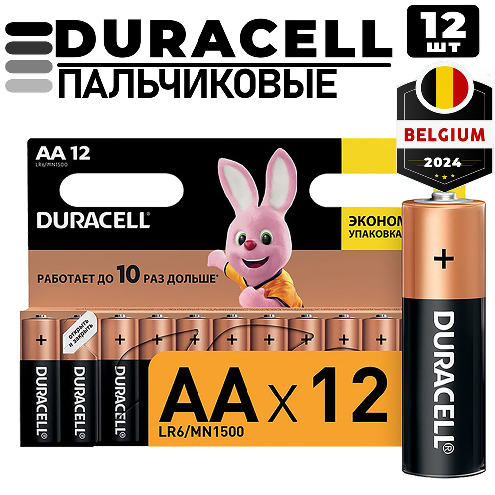 Duracell Батарейка AA, L (щелочной) тип, 12 шт #1