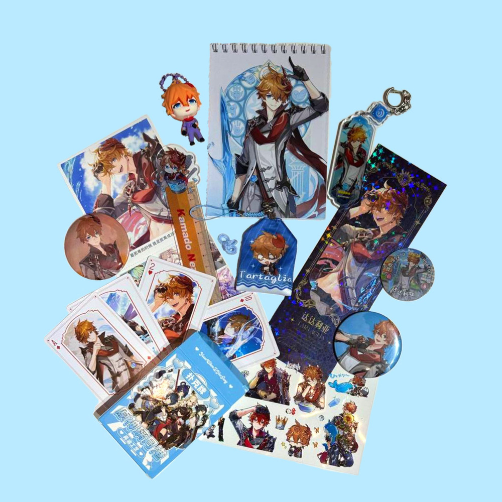 Подарочный набор ГЕНШИН ИМПАКТ Тарталья Tartaglia Genshin Impact 15 ...