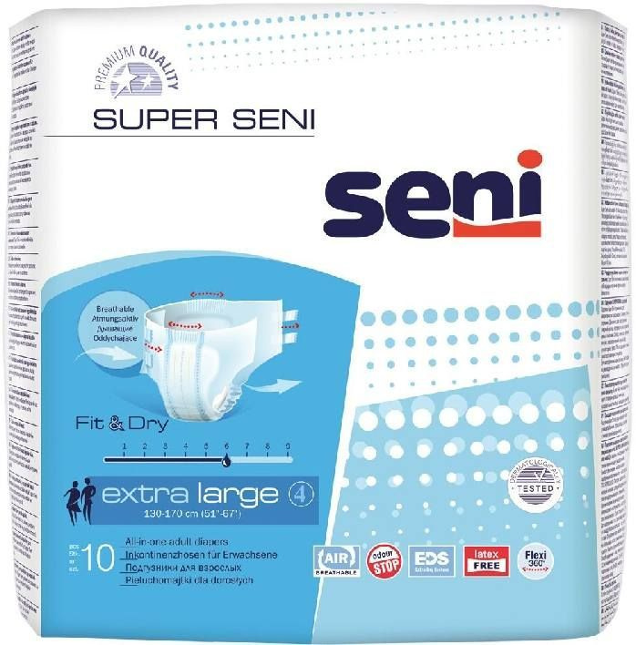 Seni Super, подгузники для взрослых (XL), 10 шт. #1