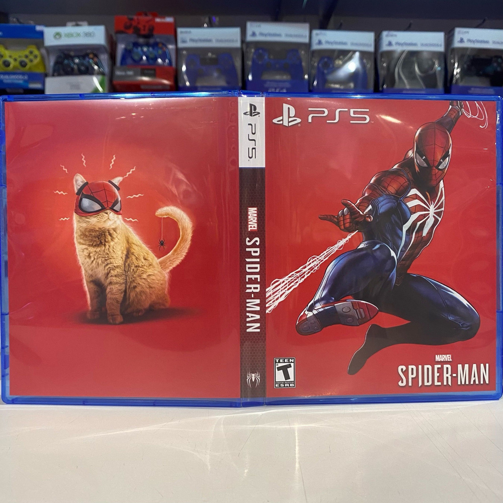 Игра "Spider Man / Человек паук" PS5 - Кастомная обложка для диска ...