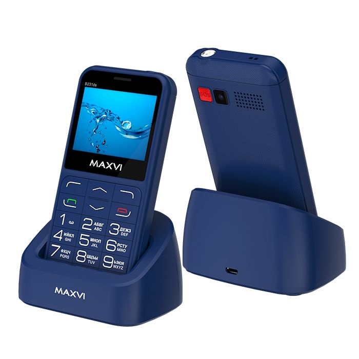 Мобильный телефон Maxvi B231ds blue #1