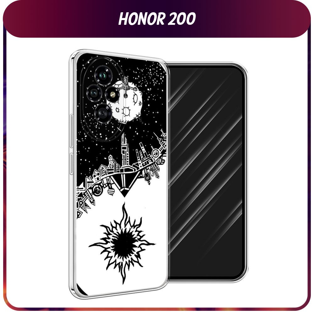 Силиконовый чехол на Honor 200 / Хонор 200 "Инь янь геометрия" #1