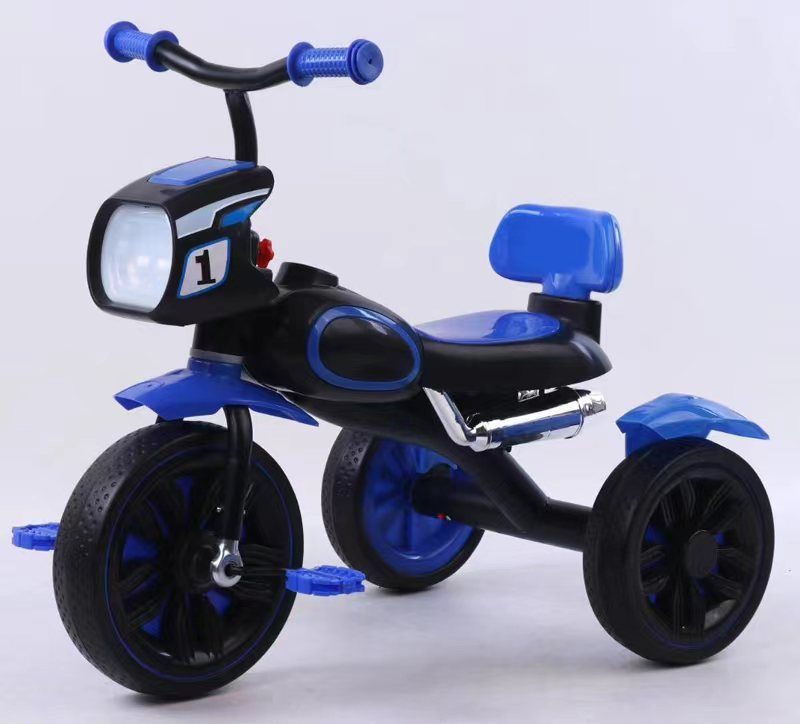 Велосипед трехколесный для детей 2, 3 лет, мотоцикл, ЭВА колеса, фара ...