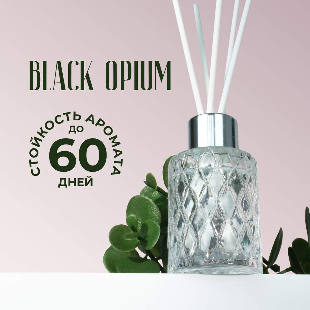 Аромадиффузор с палочками IQTRAVELS - Black Opium - 30мл. #1