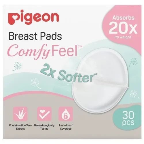 Pigeon Comfy Feel Breast Pads Вкладыши для бюстгралтера с алоэ, 30 шт #1