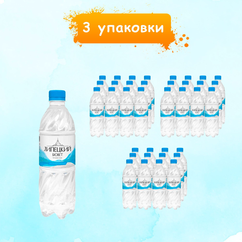 Липецкий бювет Вода Минеральная Негазированная 500мл. 36шт - купить с ...